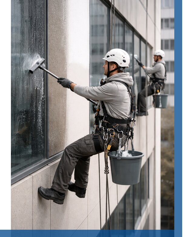 Мойка фасадов зданий в Юрге под ключ от 374 р. | ВЫСОТНИК-Юрг