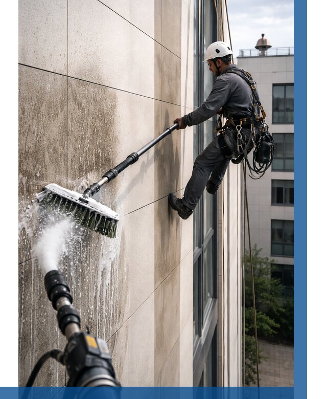 Мойка фасада из керамогранита в Юрге от 321 р. | ВЫСОТНИК-Юрг