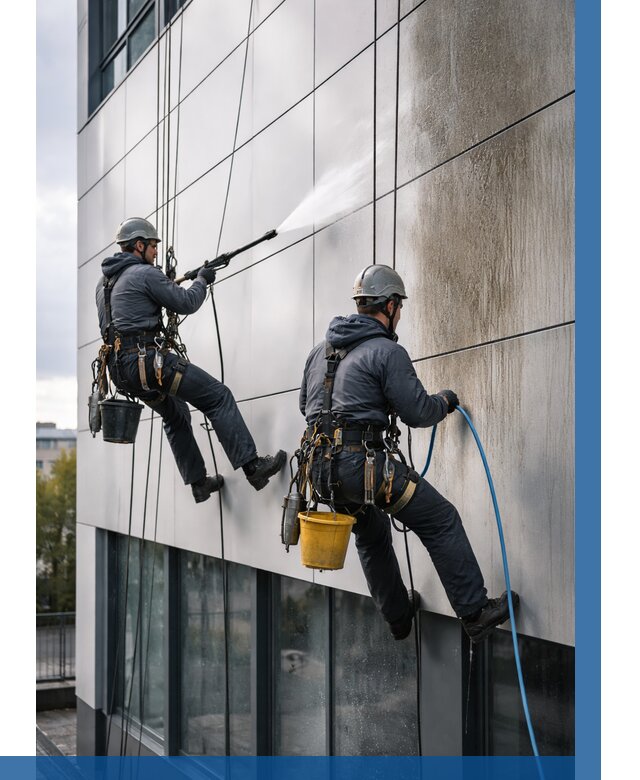 Мойка фасада из композита в Юрге по цене от 321 р. | ВЫСОТНИК-Юрг