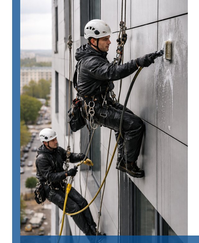 Профессиональная мойка фасада из композита в Юрге