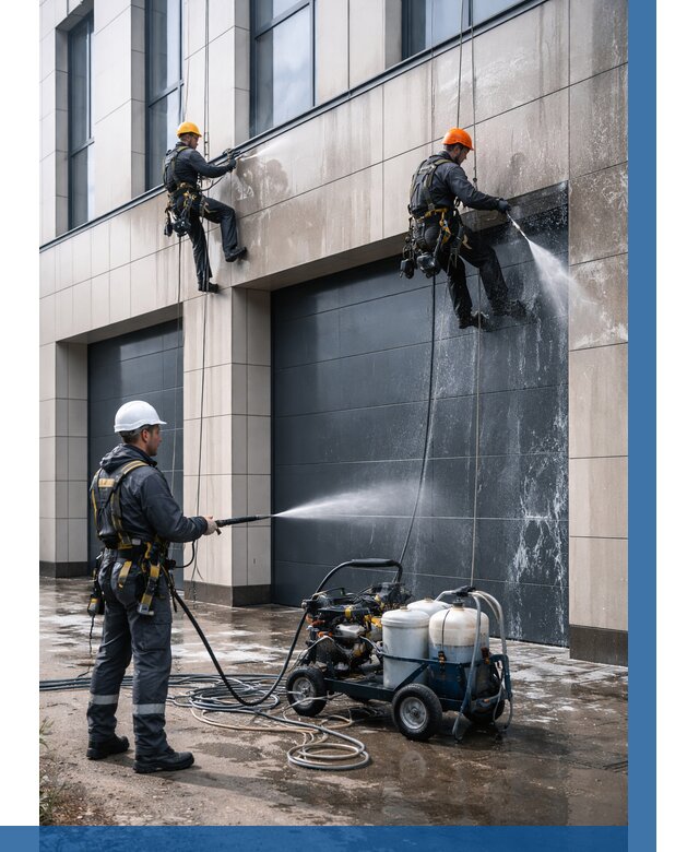 Послестроительная мойка фасада в Юрге от 321 р. | ВЫСОТНИК-Юрг