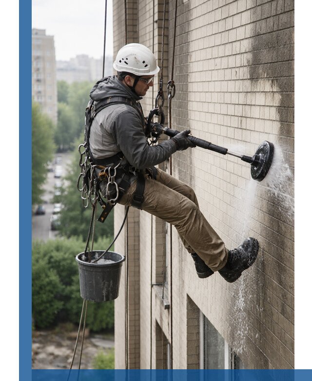 Очистка фасада от копоти в Юрге профессионально и безопасно