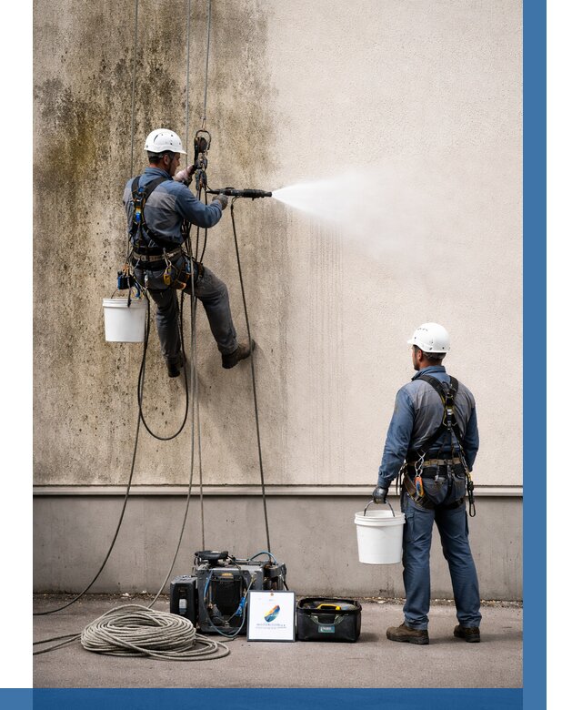 Очистка фасада от плесени в Юрге от 321 р. | ВЫСОТНИК-Юрг