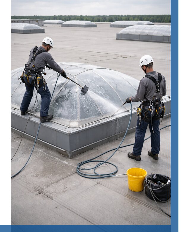 Мойка зенитных фонарей в Юрге, заказать от 4813 р. | ВЫСОТНИК-Юрг