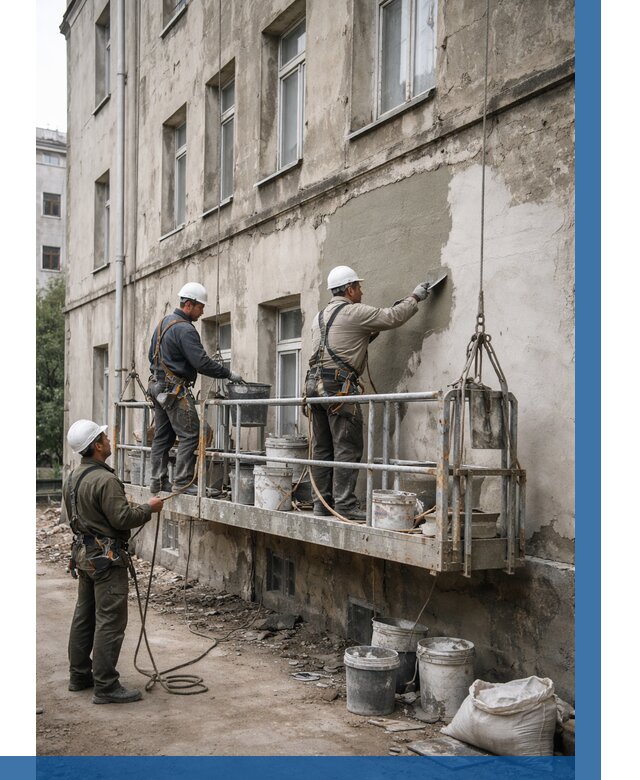 Капитальный ремонт фасада в Юрге от 4492 р. | ВЫСОТНИК-Юрг