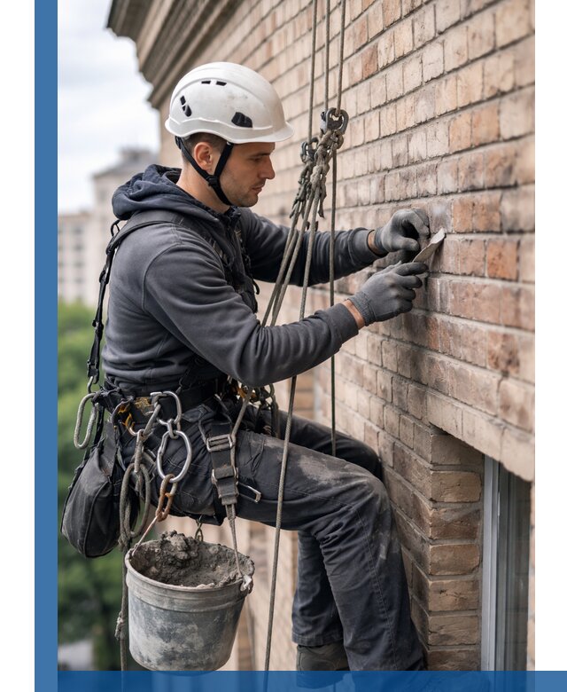 Качественный ремонт кирпичной кладки фасада в Юрге с гарантией