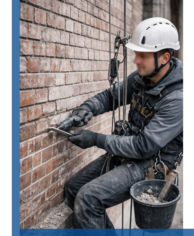 Расшивка кирпичных швов фасадов и стен, ремонт в Юрге