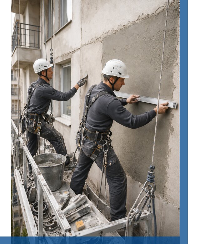 Штукатурка фасада на высоте в Юрге от 963 р. | ВЫСОТНИК-Юрг