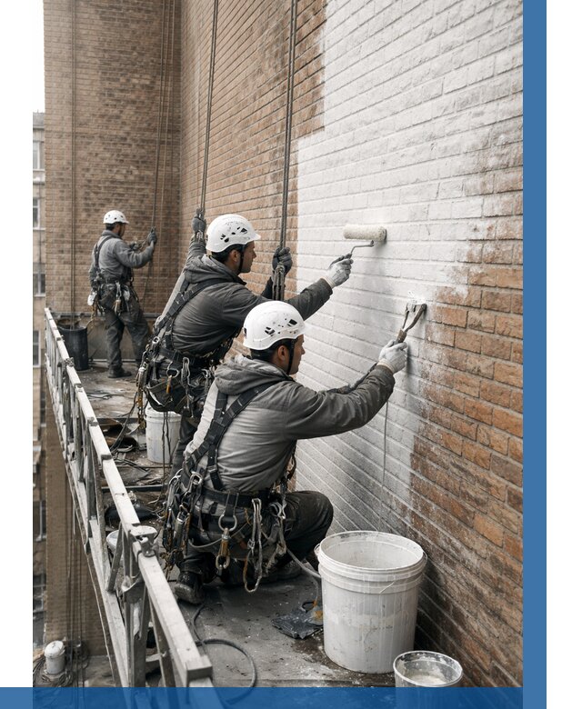 Покраска кирпичного фасада в Юрге от 374 р. | ВЫСОТНИК-Юрг