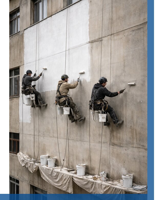 Покраска бетонного фасада в Юрге от 374 р за м2 | ВЫСОТНИК-Юрг