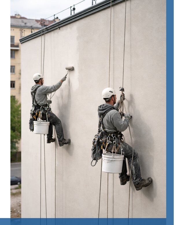 Покраска оштукатуренного фасада в Юрге от 342 р. | ВЫСОТНИК-Юрг