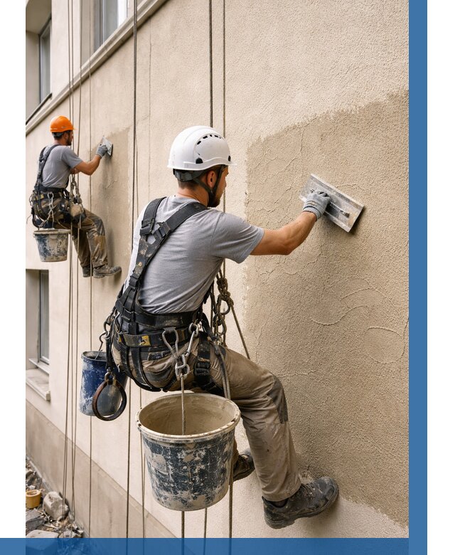 Декоративная штукатурка фасада в Юрге от 1284 р. | ВЫСОТНИК-Юрг