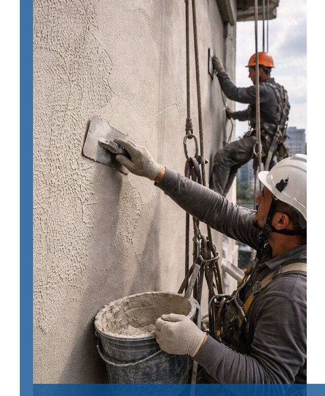 Декоративная штукатурка фасада с утеплением и защитой в Юрге