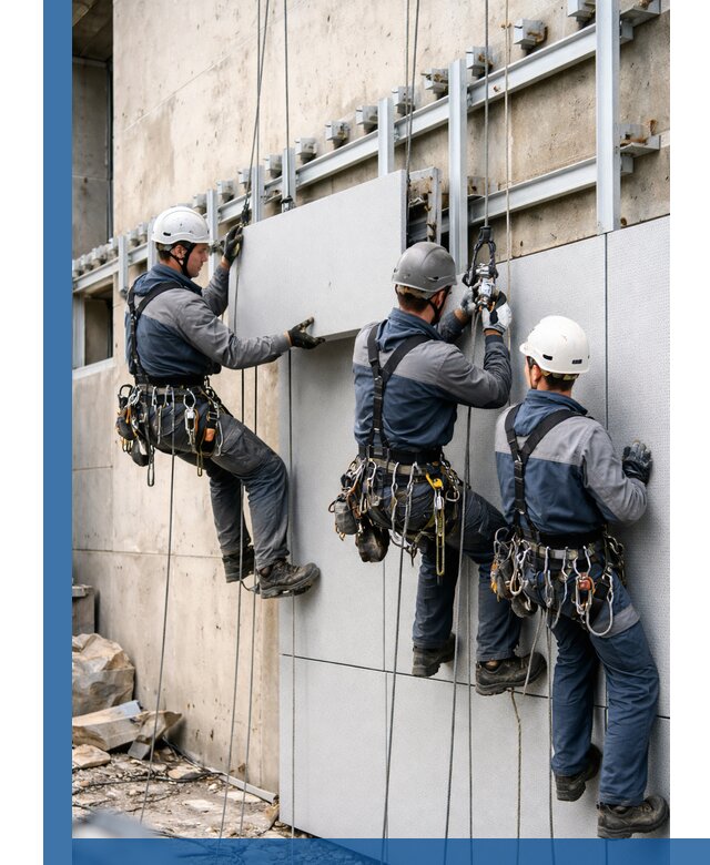 Монтаж вентилируемого фасада в Юрге под ключ с гарантией качества