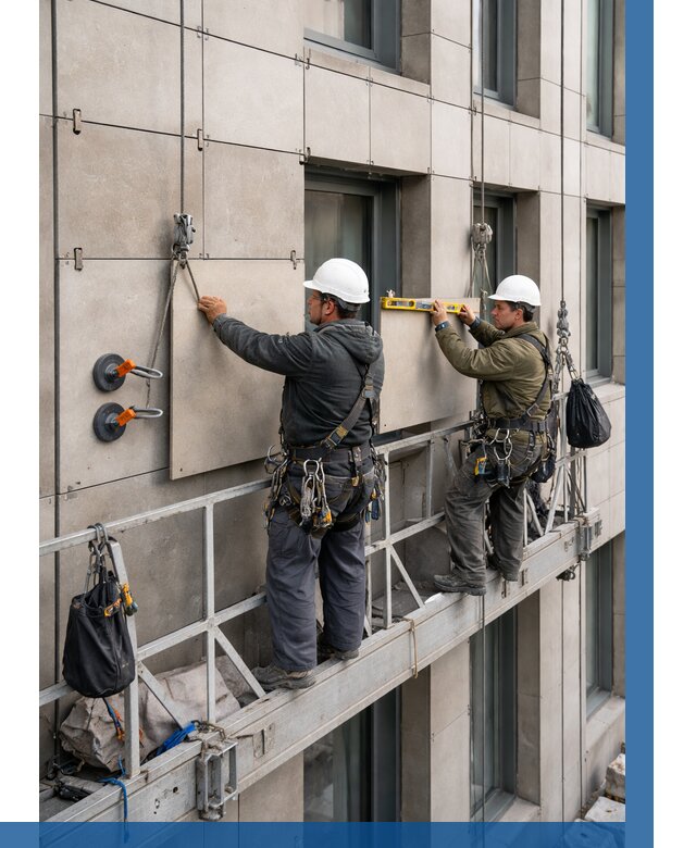 Монтаж керамогранита на фасад в Юрге от 2674 р. | ВЫСОТНИК-Юрг