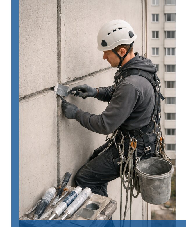 Ремонт межпанельных швов в Юрге герметизация и восстановление