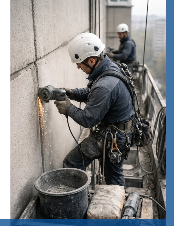 Штробление межпанельных швов в Юрге от 1284 р. | ВЫСОТНИК-Юрг