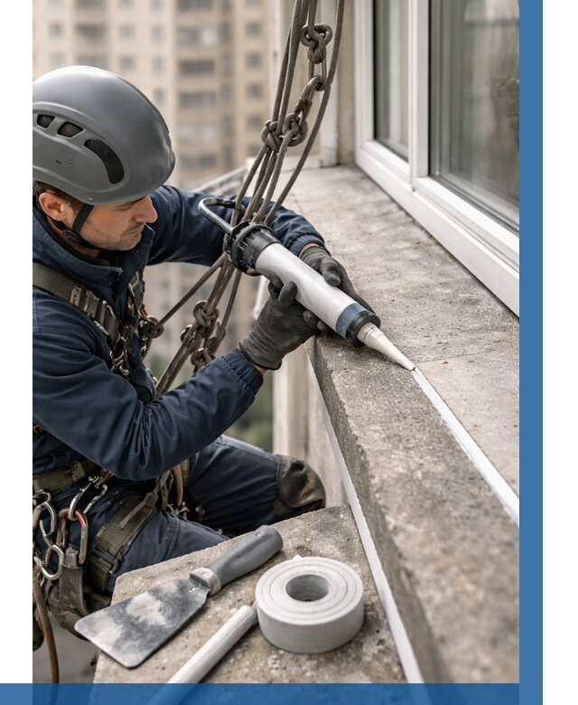 Герметизация балконного козырька в Юрге от 4813 р. | ВЫСОТНИК-Юрг