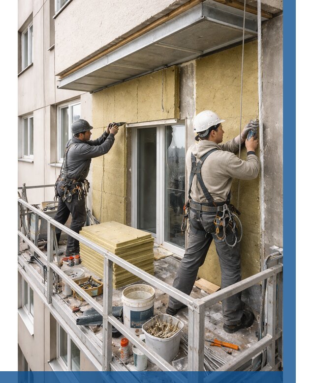 Утепление балкона снаружи в Юрге от 1711 р. под ключ ВЫСОТНИК-Юрг