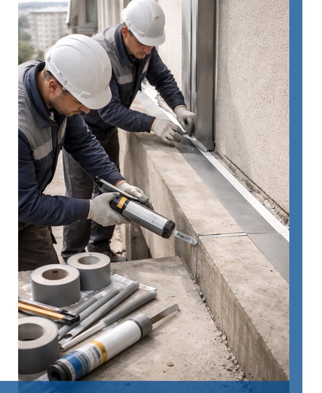 Герметизация примыкания балкона в Юрге от 4813 р. | ВЫСОТНИК-Юрг