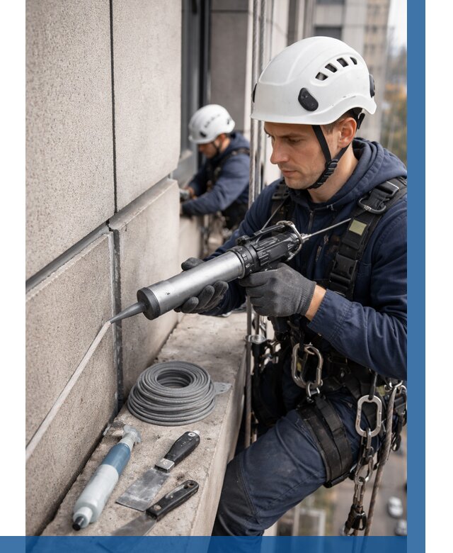 Герметизация деформационных швов фасада в Юрге от 749 | ВЫСОТНИК-Юрг