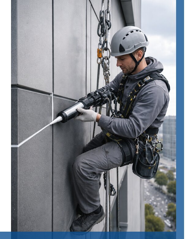 Герметизация стыков фасадных панелей в Юрге от 6952 р.| ВЫСОТНИК-Юрг