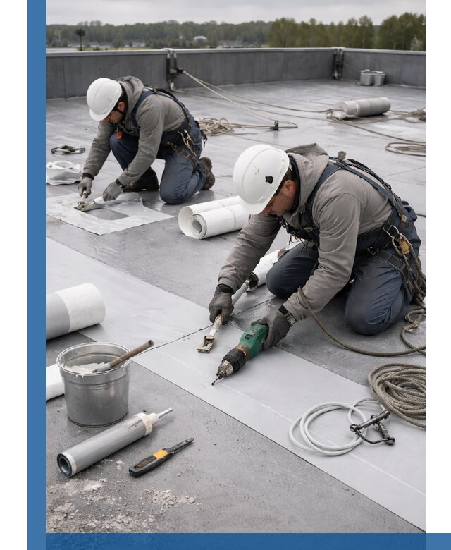 Ремонт мембранной кровли в Юрге качественно и с гарантией