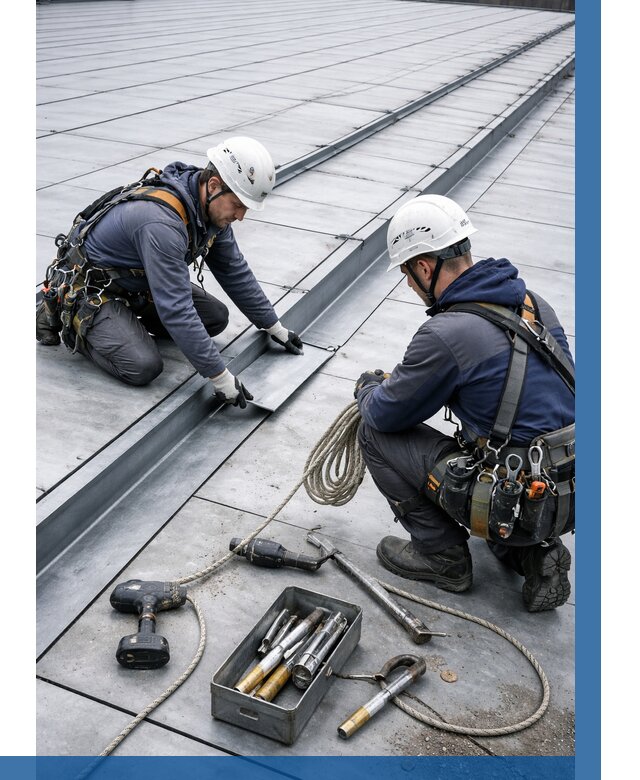 Ремонт фальцевой кровли в Юрге от 749 р. | ВЫСОТНИК-Юрг