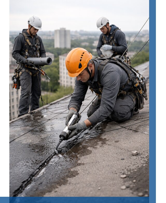 Устранение протечек кровли в Юрге от 12835 р. | ВЫСОТНИК-Юрг