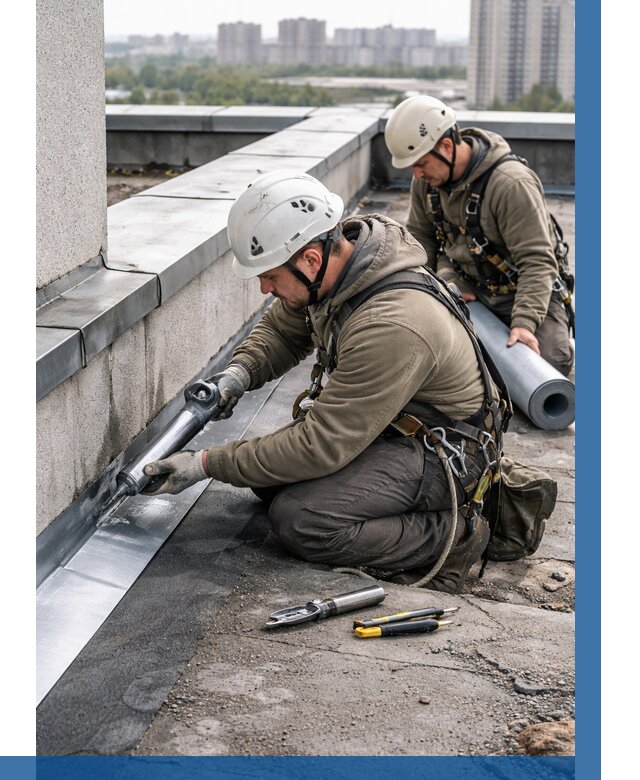 Ремонт кровельных примыканий в Юрге от 1284 р. | ВЫСОТНИК-Юрг