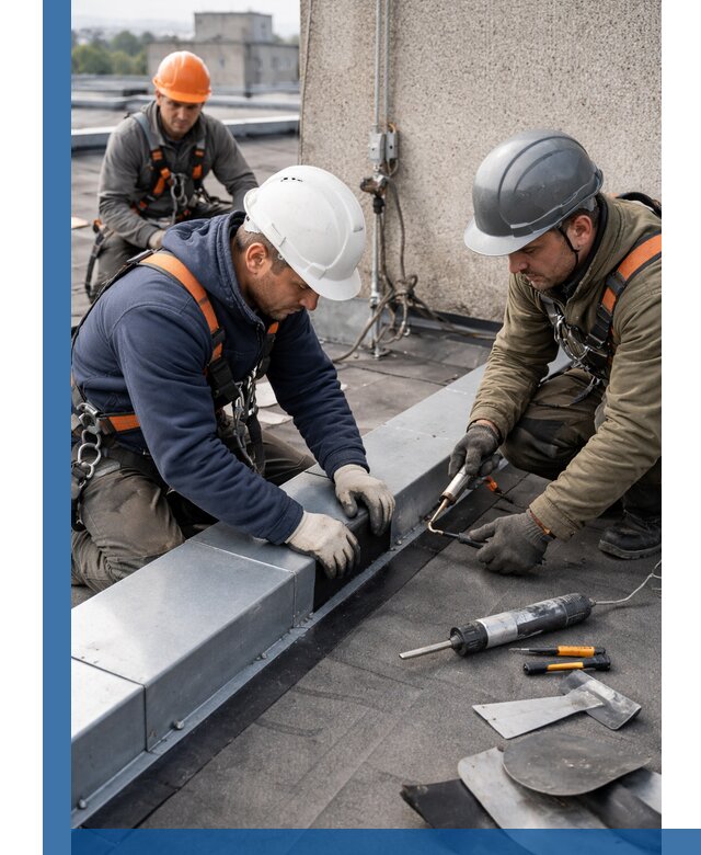 Ремонт кровельных примыканий в Юрге профессионально