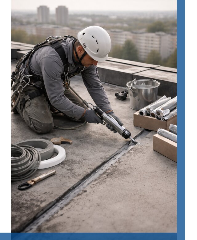 Герметизация швов кровли в Юрге от 481 р./м2 | ВЫСОТНИК-Юрг