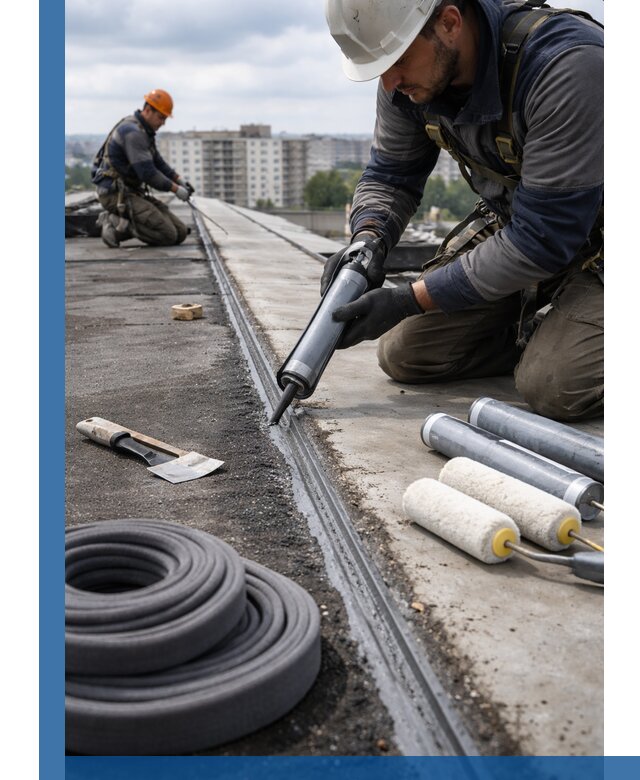 Герметизация швов кровли в Юрге с гарантией герметичности