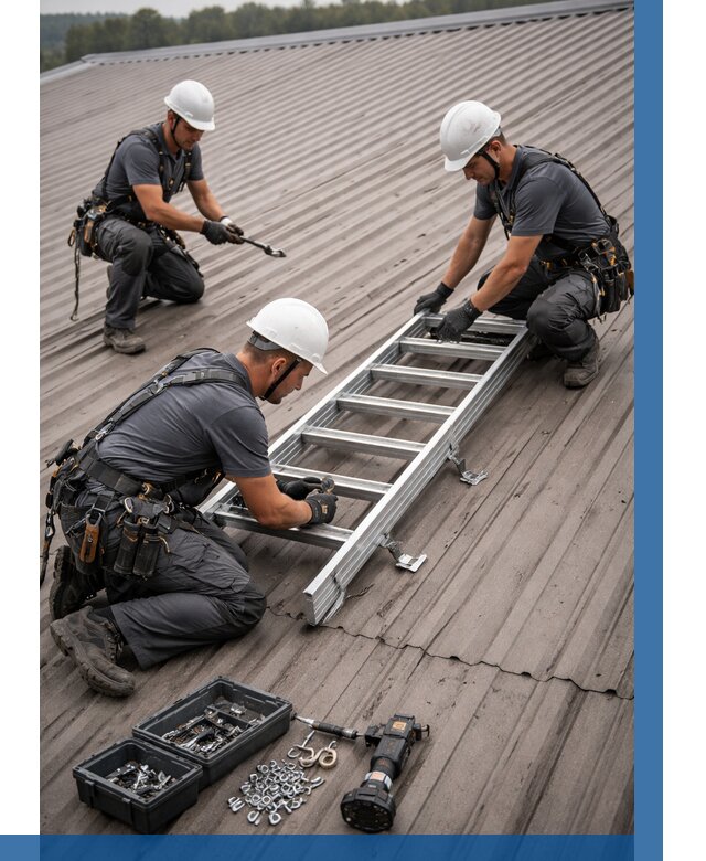Монтаж кровельной лестницы в Юрге от 4813 р. | ВЫСОТНИК-Юрг