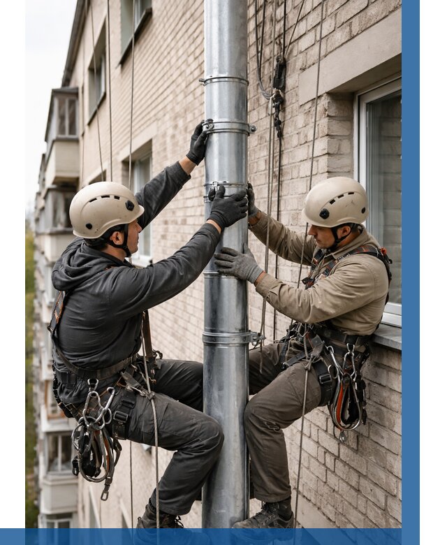 Замена водосточных труб в Юрге от 6952 р. | ВЫСОТНИК-Юрг