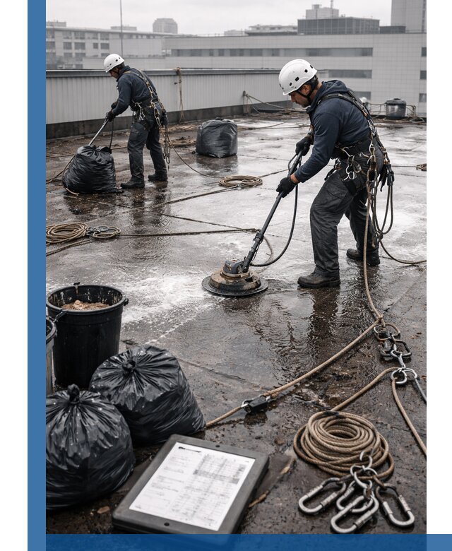 Плановая очистка кровли по графику в Юрге для безопасности