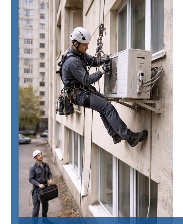 Демонтаж внешнего блока кондиционера в Юрге профессионально