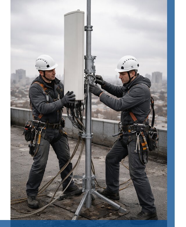 Монтаж антенн связи на крыше в Юрге от 9092 р. | ВЫСОТНИК-Юрг