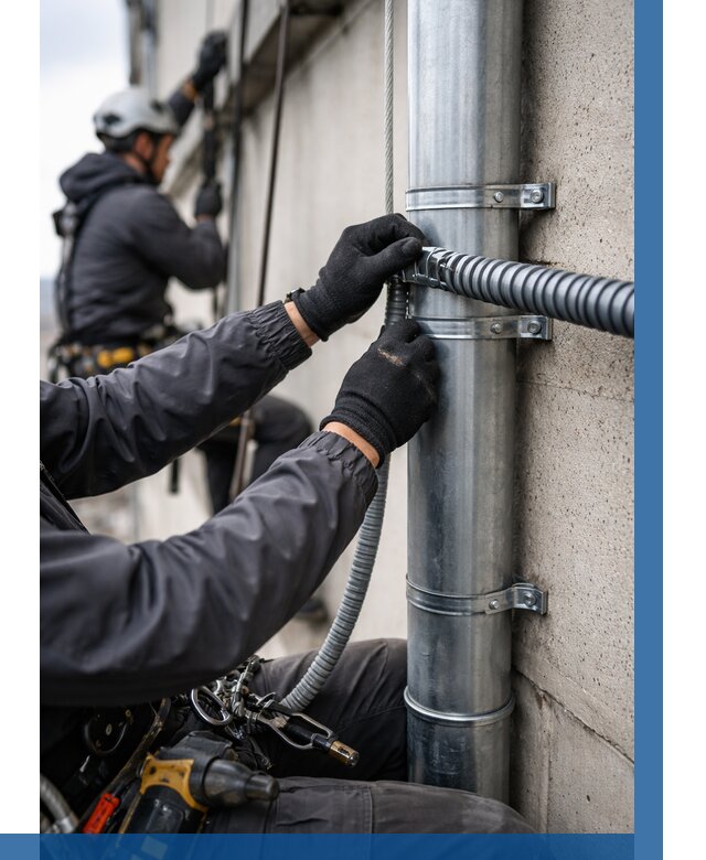 Монтаж гофры для кабеля в Юрге от 321 р. | ВЫСОТНИК-Юрг