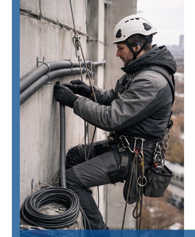 Профессиональный монтаж гофры для кабеля в Юрге с гарантией