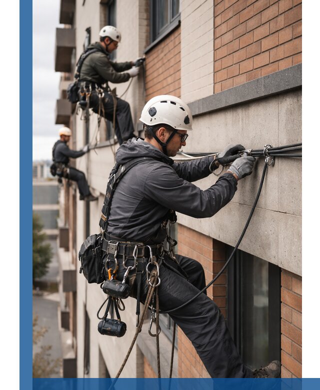 Крепление кабеля на фасаде монтаж и крепеж в Юрге