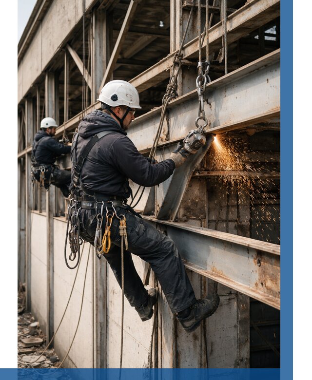 Демонтаж металлоконструкций на высоте в Юрге от 6952р. |ВЫСОТНИК-Юрг