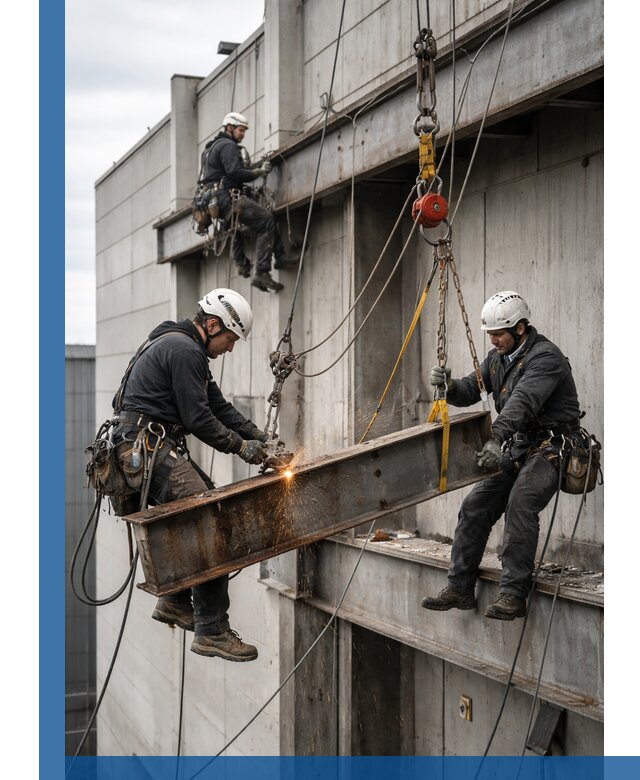 Демонтаж металлоконструкций на высоте в Юрге под ключ