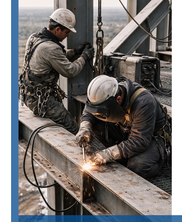 Высотные сварочные работы в Юрге для промышленных объектов