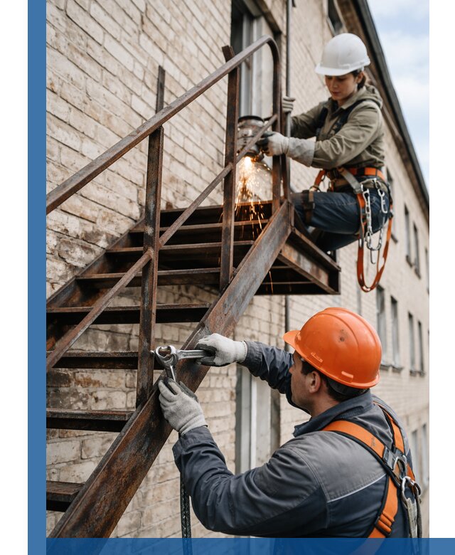 Ремонт и восстановление пожарных лестниц с выездом в Юрге