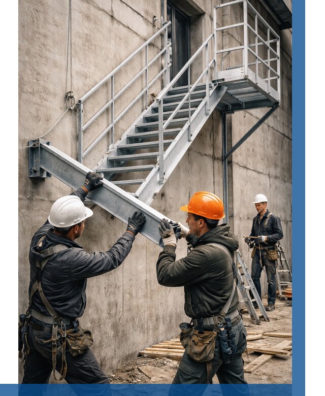 Монтаж металлических лестниц в Юрге от 16044 р. | ВЫСОТНИК-Юрг