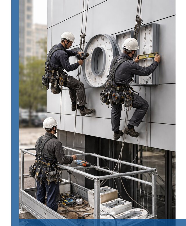 Профессиональный монтаж световых букв в Юрге под ключ