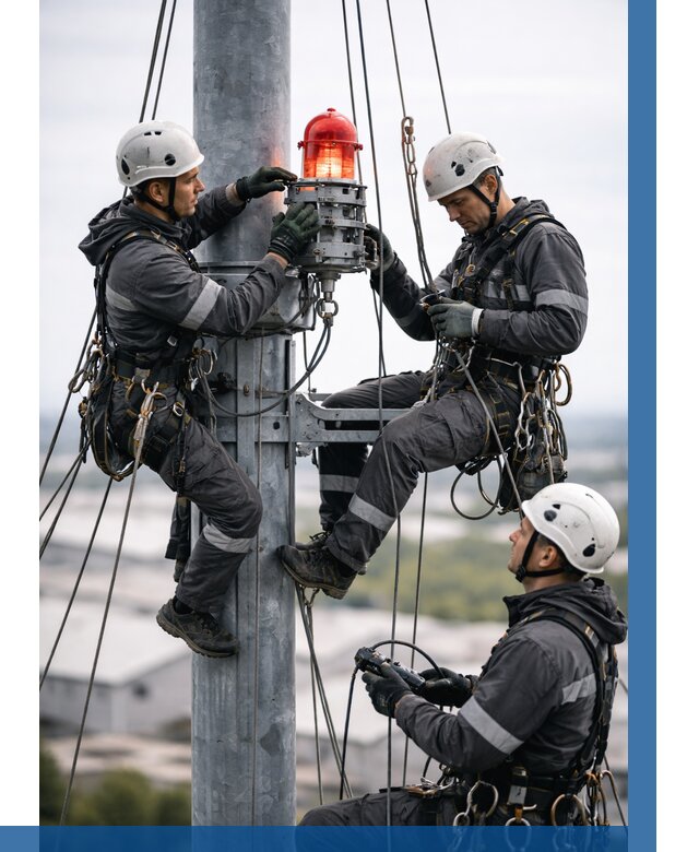 Монтаж заградительных огней в Юрге от 9092 р. | ВЫСОТНИК-Юрг