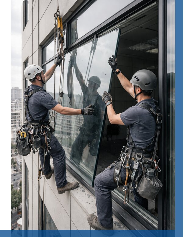 Замена стеклопакетов на высоте в Юрге от 5883 р. | ВЫСОТНИК-Юрг