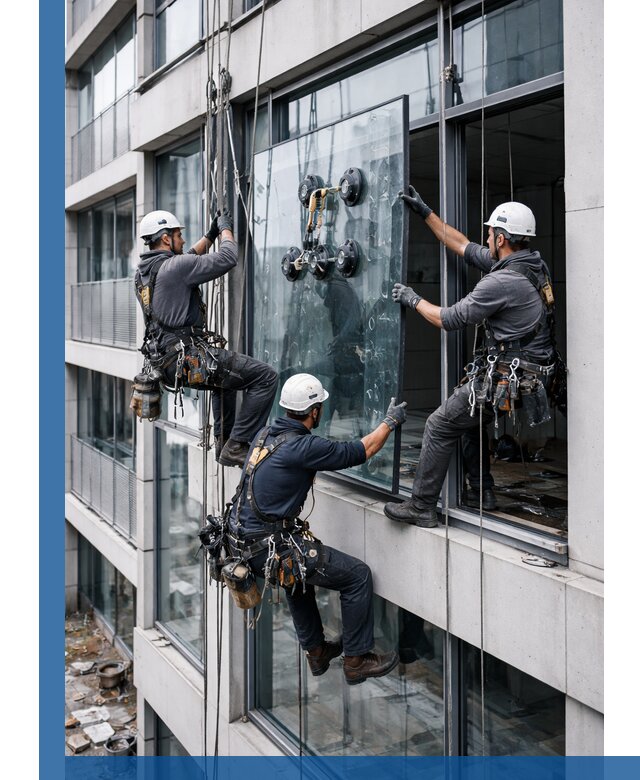 Фасадное остекление и монтаж витражей зданий в Юрге под ключ